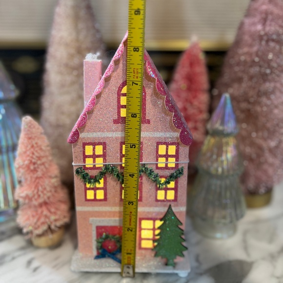 ✨NEW🎄Target Wondershop Pink LED Christmas Paper House🩷 - Picture 6 of 11